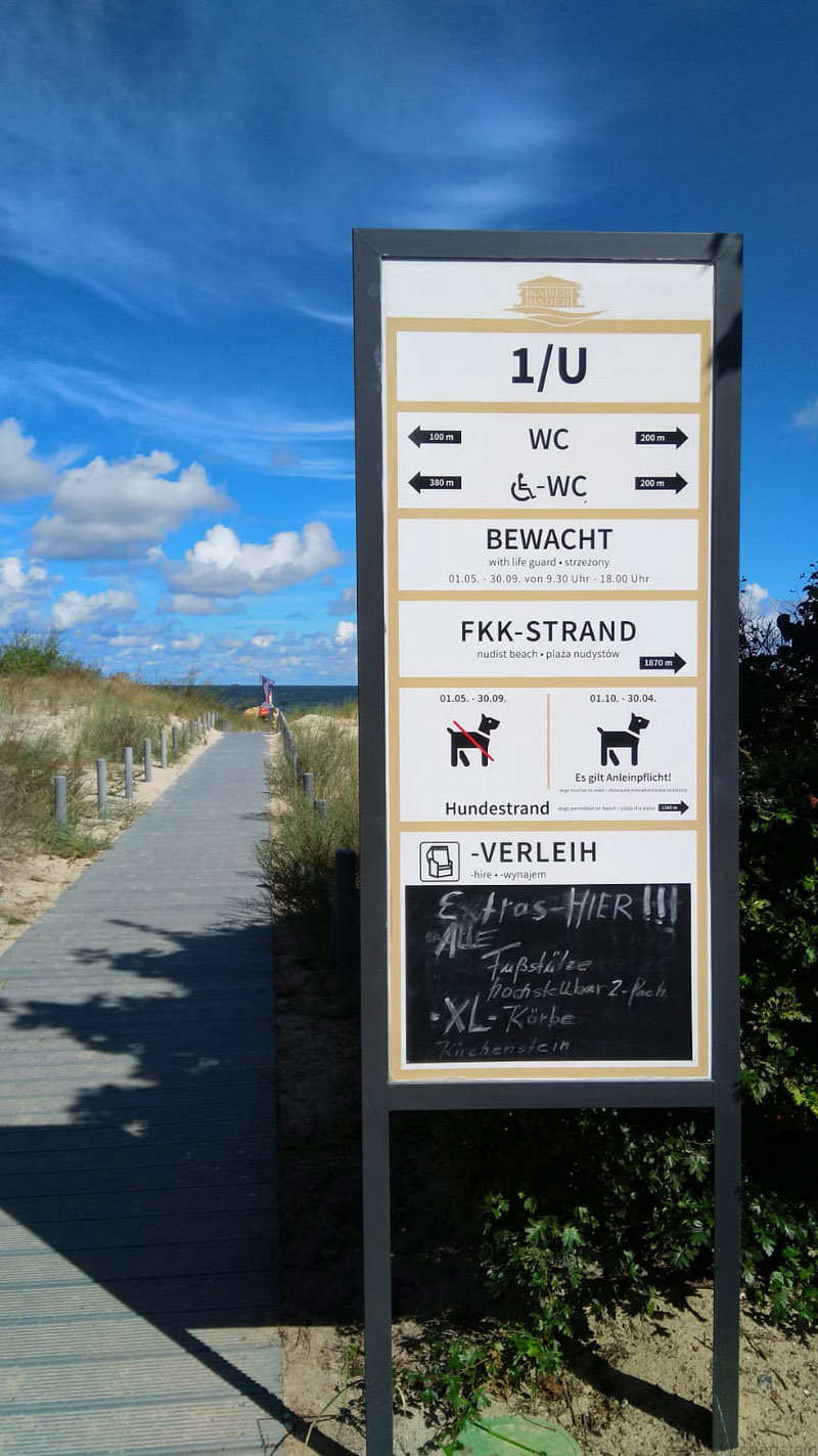 Strandabgang von der Straße